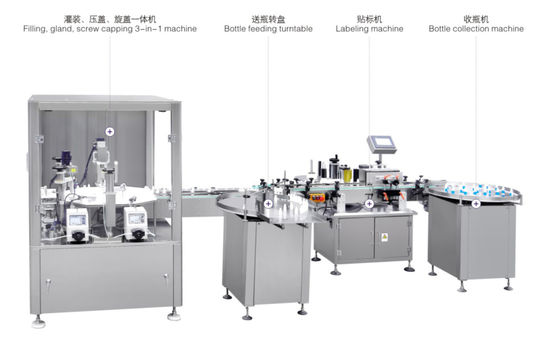 2KW Eye Drop Filling And Capping Machine Equipment 40bpm
